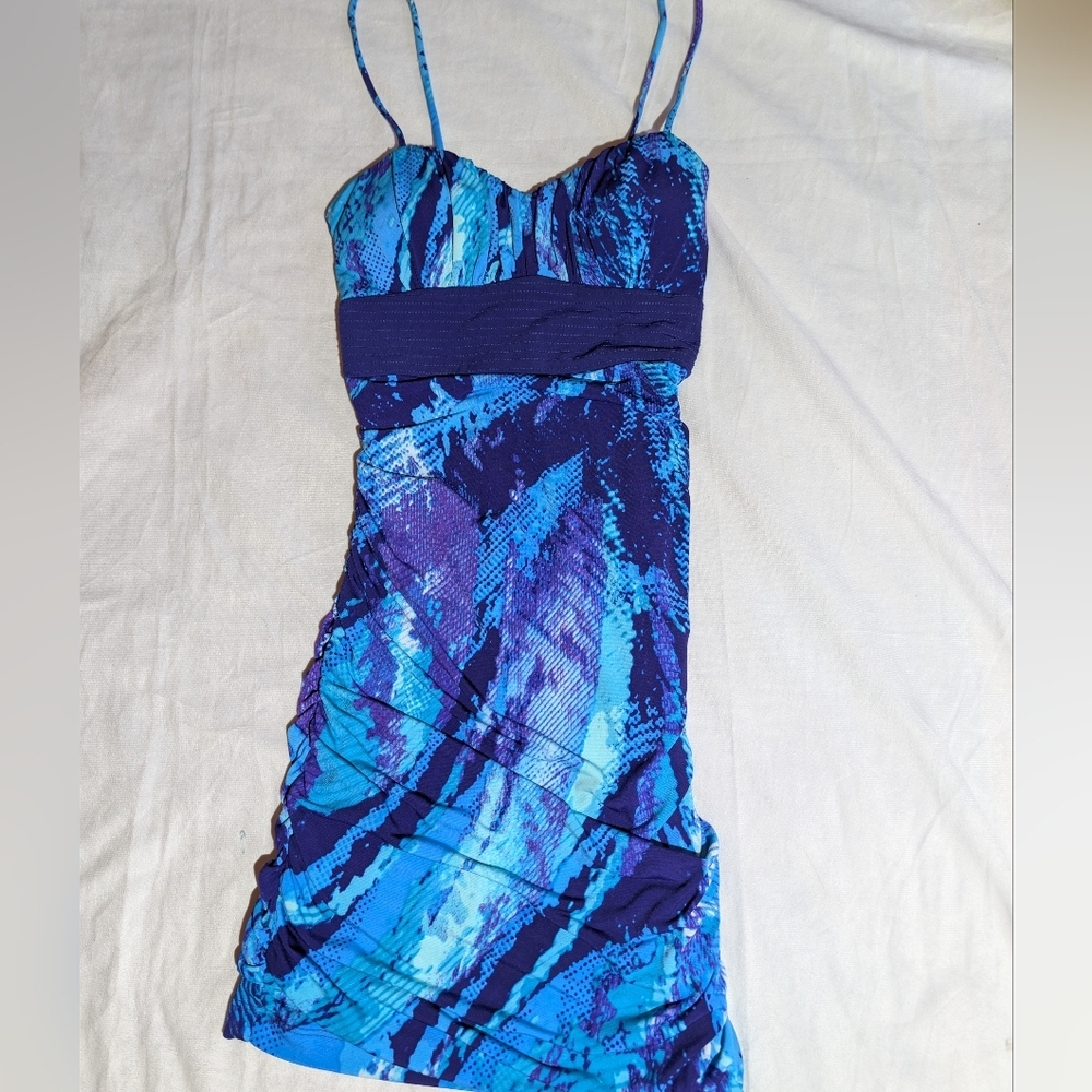 Y2K Babydoll Spaghetti Strapped Ruched Dress Size Small Grunge 90s
